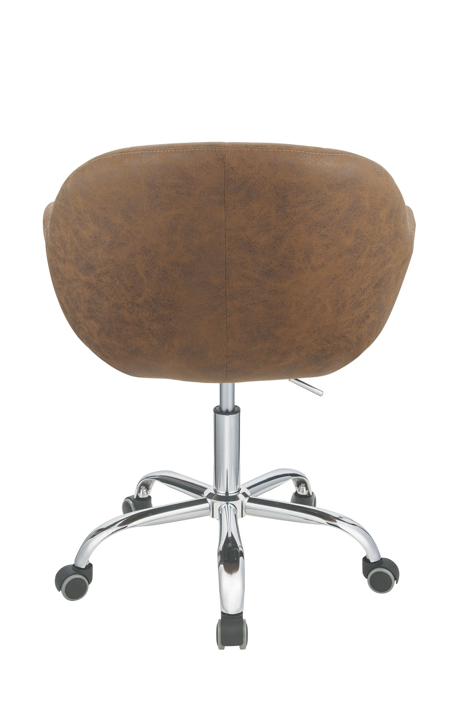 Brown Metal Tube Office Chair By Homeroots