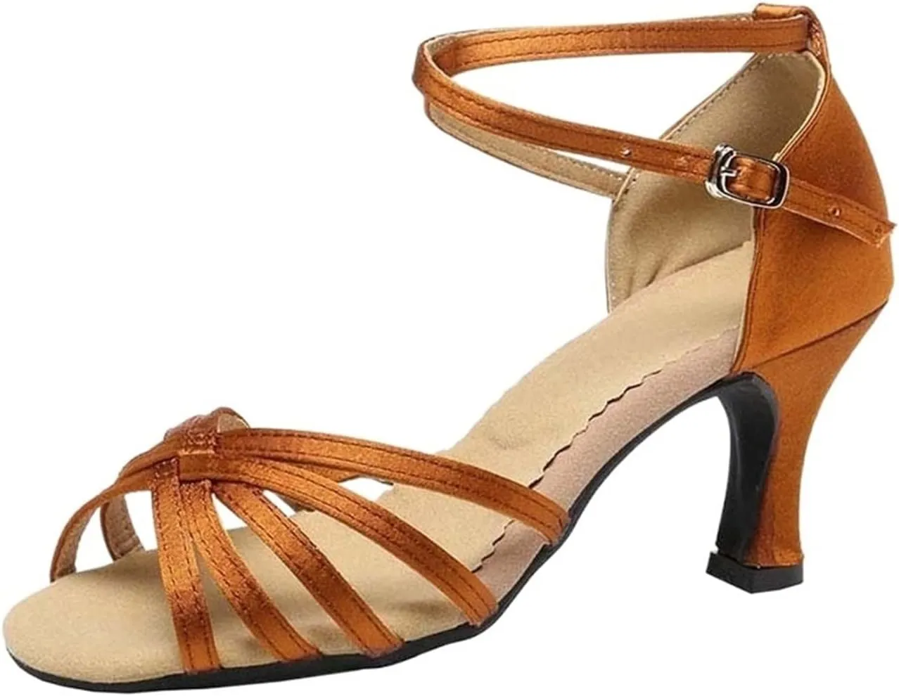high Heels for Women High Heels Women's Latin Dance Shoes, Party Bar Dance Shoes, Social Dance Shoes, Tango, Salsa, High Heeled Sandals(Brown,China_42) Womens Heels