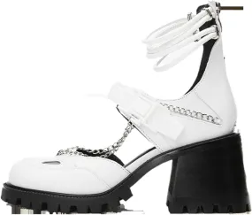 High Heels Women's closed toe sandals thick heel genuine leather Roman sandals high top high heels