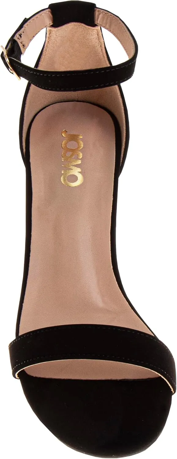 Josmo Womens Platform Heels Open Toe Chunky Heels Comfy Block Heeled Sandals - Strappy 3.5 Inch Heels Comfy Dress High Heels