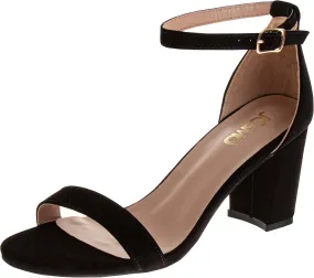 Josmo Womens Platform Heels Open Toe Chunky Heels Comfy Block Heeled Sandals - Strappy 3.5 Inch Heels Comfy Dress High Heels