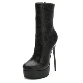 Leather High  Heels