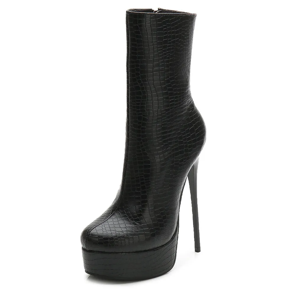 Leather High  Heels