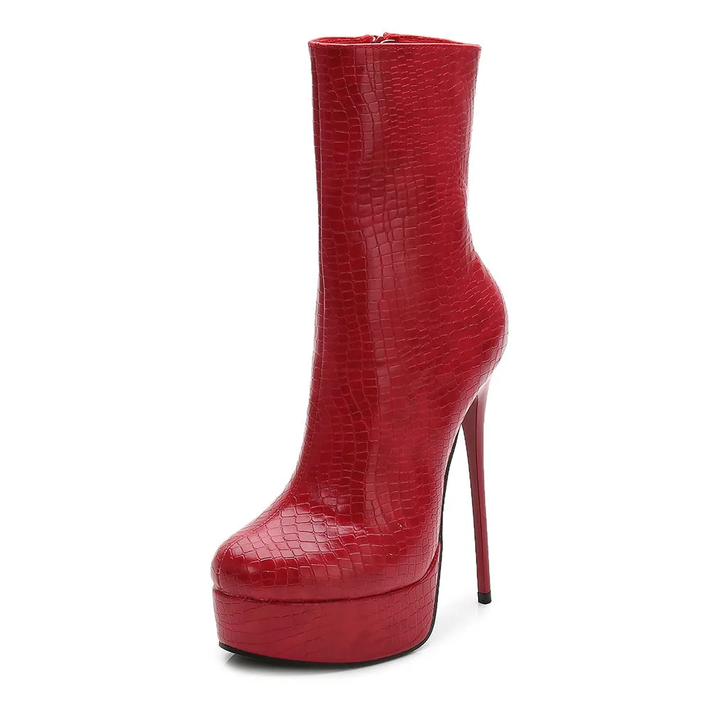 Leather High  Heels