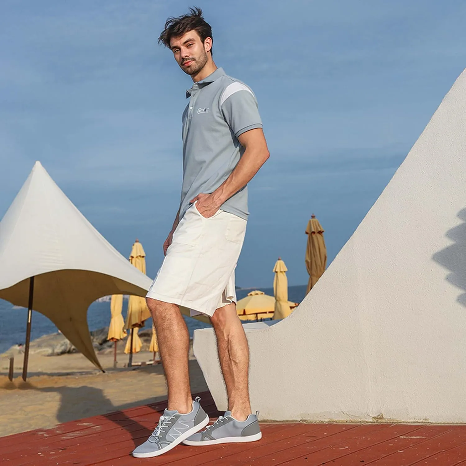 Men Women Wide Toe Barefoot Shoes Breathable Mesh Casual Walking Sneakers Comfortable Lightweight Fitness Running Trainers Zero Drop Sole
