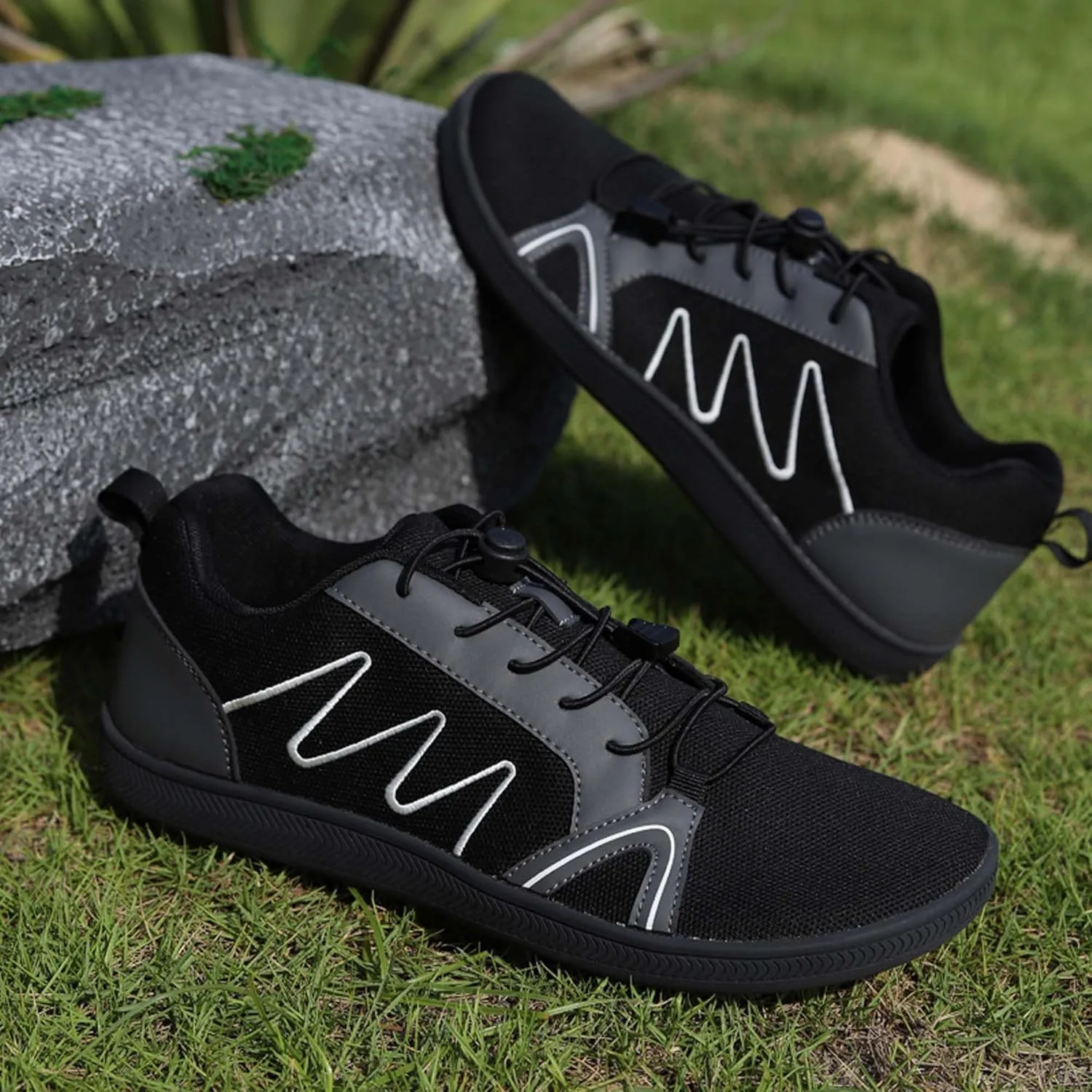 Men Women Wide Toe Barefoot Shoes Breathable Mesh Casual Walking Sneakers Comfortable Lightweight Fitness Running Trainers Zero Drop Sole