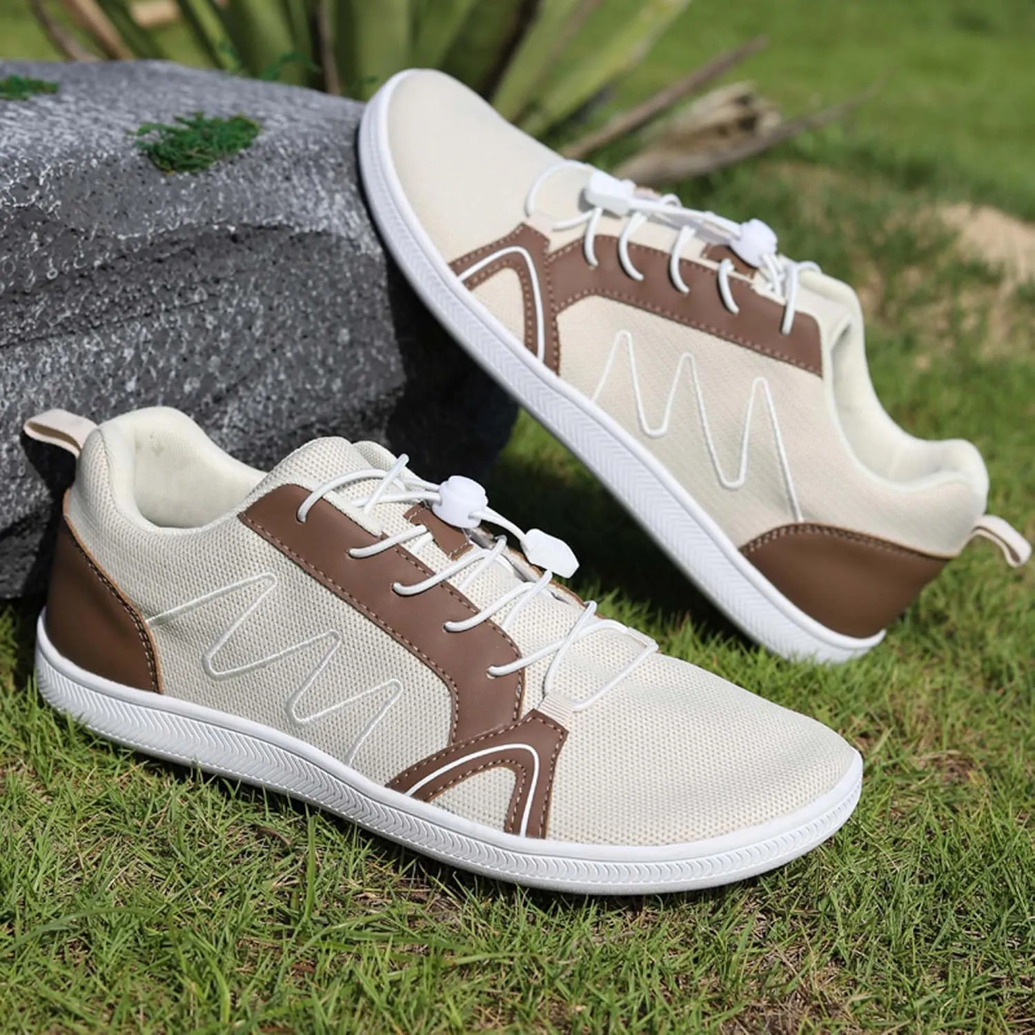 Men Women Wide Toe Barefoot Shoes Breathable Mesh Casual Walking Sneakers Comfortable Lightweight Fitness Running Trainers Zero Drop Sole
