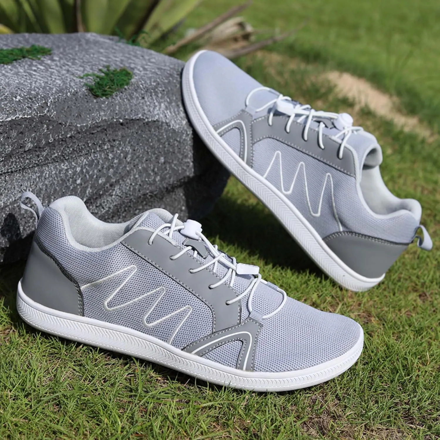 Men Women Wide Toe Barefoot Shoes Breathable Mesh Casual Walking Sneakers Comfortable Lightweight Fitness Running Trainers Zero Drop Sole