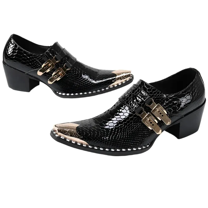 Men's Luxury Genuine Leather Loafers - Black Dress Shoes for Business, Casual, Wedding, and Elegant Events.