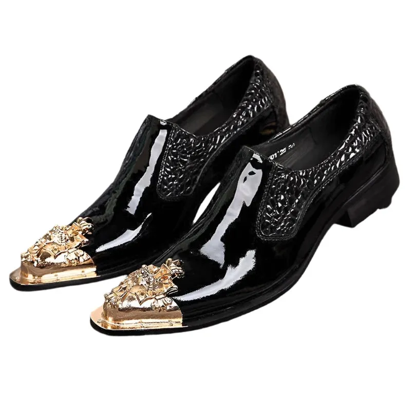 Men's Luxury Genuine Leather Loafers - Black Dress Shoes for Business, Casual, Wedding, and Elegant Events.