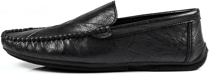 New Mens Loafers Shoe Round Toe Vegan Leather Driving Style Loafer Flexible Comfortable Anti-Slip Outdoor Classic Slip-ons