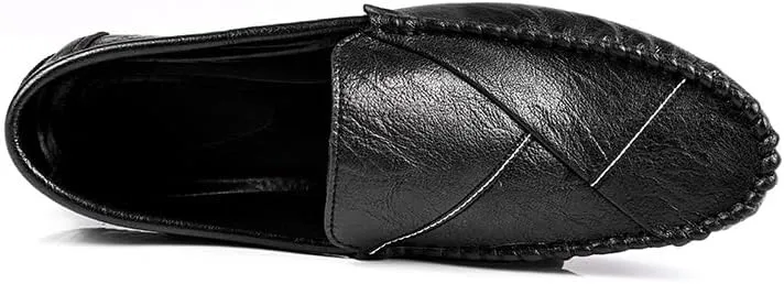 New Mens Loafers Shoe Round Toe Vegan Leather Driving Style Loafer Flexible Comfortable Anti-Slip Outdoor Classic Slip-ons