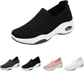 Orthopedic Shoes for Women Wide Width Slip-On Breathable Mesh Trainers Air Cushion Athletic Shoes Running Jogging Shoes