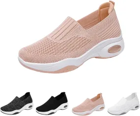 Orthopedic Shoes for Women Wide Width Slip-On Breathable Mesh Trainers Air Cushion Athletic Shoes Running Jogging Shoes