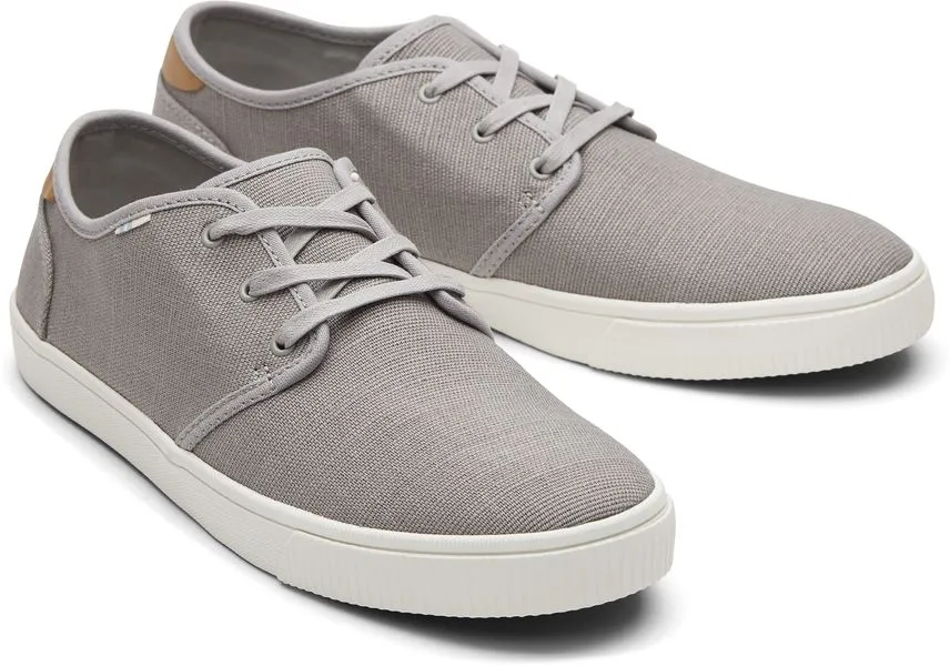 Toms Carlo Grey Tan White Mens Canvas Trainers