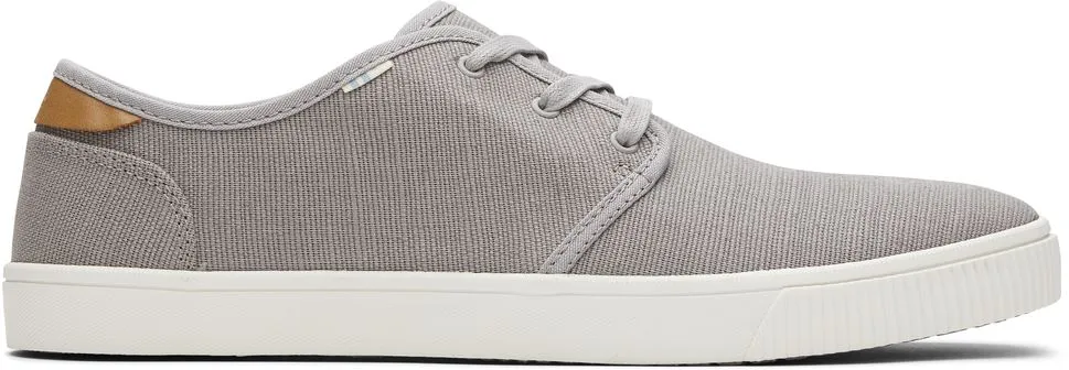 Toms Carlo Grey Tan White Mens Canvas Trainers