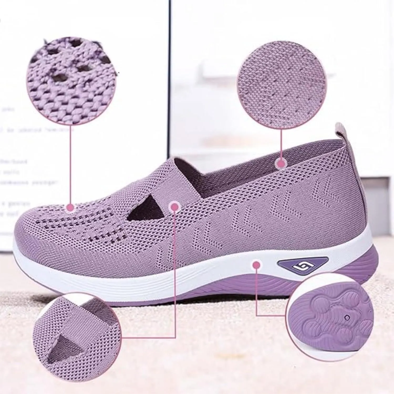 Walking Shoes Women Comfort Sock Sneakers Slip On Breathable Mesh Trainers Comfortable Casual Athletic Running Jogging Shoes