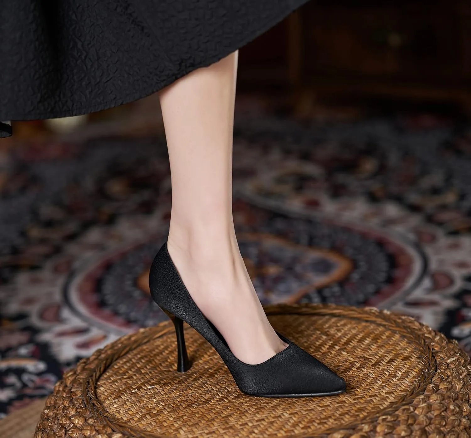 YooPrettyz Women Pointed Toe Evening Bridal Stiletto Sexy High Heels Wedding Pump Shoes Slip On High Heels